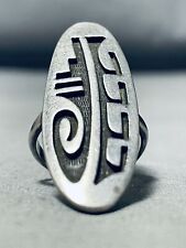 VERY IMPORTANT LAWRENCE SAUFKIE VINTAGE HOPI STERLING SILVER RING picture