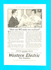 1918 Western Electric Company heat with coal antique PRINT AD The Great War WWI picture