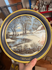 VTG 1995 Schwan's Limited Holiday Edition-Christmas Currier & Ives Winter Tin picture