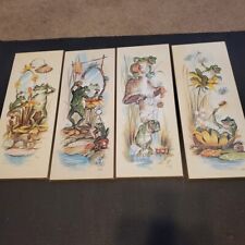 4Vtg Coby Wall Art Bathing Frogs Daily Routine Bathroom Plaques 1970s midcentury picture