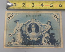 WWI German 100 Mark band note 1908 dated and marked. picture