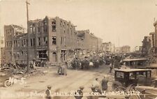 H99/ Lorain Ohio RPPC Postcard 1924 Tornado Disaster Bank Building 180 picture