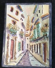 Vintage Pintado A. Mono Spain Hand Painted Ceramic Wall Hanging picture
