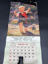 Vintage Unused 1979 Advertising Calendar w/Stuart Print, Sturgis, SD 22.5
