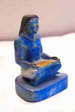 Marvelous Blue Egyptian scribe statue, read and write figurine statue in Ancient picture