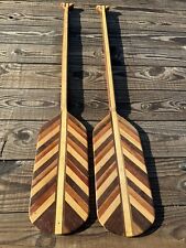 2  Wooden Canoe Paddles 57 Inches Long  Decorative Paddles picture