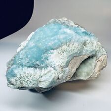 Rare Caribbean Blue Calcite and Aragonite Cluster with Stalactites - 2 lbs 11 oz picture
