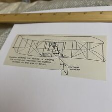 Antique 1909 Image: Diagram, Warping Planes, Operating Rudders of Wright Biplane picture