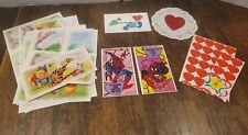 Vintage 1990s Valentine's Day Cards Lot 20 Winnie The Pooh  Spiderman  Stickers picture