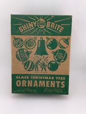 Vintage Empty Shiny Brite Glass Christmas Tree Ornaments Box 7.75”x5.75” picture
