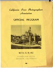 Disneyland Hotel 1957 California Press Photographer Official Program Rare  picture