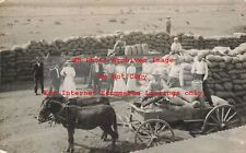 NM, Elida, New Mexico, RPPC,Farmers Delivering Sacks of Wheat,Guy Breeding Photo picture