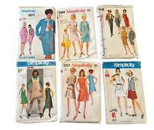 Vintage Simplicity McCall Sewing Pattern Lot Miss Sz 14 60's Retro Clothing Cut picture