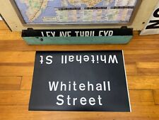 NYC SUBWAY ROLL SIGN WHITEHALL PEARL STREET MANHATTAN SOUTH FERRY BOWLING GREEN picture