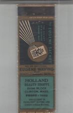Matchbook Cover Federal Match Co Holland Beauty Shoppe Clinton, MA picture