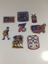 8 Patches America Bicentennial Sew-on Embroidered Patch USA Patriotic 1776-1976 picture