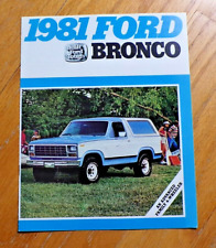 Collectible Vintage 1981 Ford Bronco Original Sales Brochure picture
