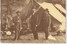 Postcard President Lincoln at Antietam Allan Pinkerton General McClernand Vtg picture