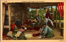 Vintage Postcard Typical Indian Home in Southwest                          C-465 picture