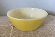 VINTAGE MCM FEDERAL GLASS BOWL YELLOW picture