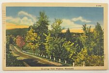 Greetings From Wadena, MN PM1949 VTG Postcard picture