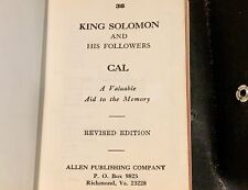 Vintage Masonic King Solomon Booklet 1970s Valuable Aid to Memory Collectible picture