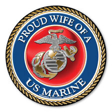 Proud Wife of a Marine Circle Magnet picture