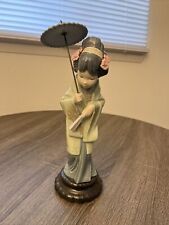 Fine Porcelain Figurine Japanese Girl with Parasol by Spanish Artist Lladró 1978 picture