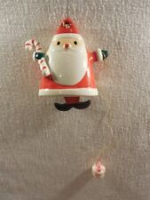 Vintage 1964 Relpo Japan Ceramic Christmas Santa with Gift Present Bell picture