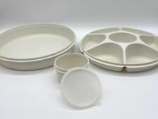 TUPPERWARE Serving Center 6-Part Divided Party Veggie Snack & Dip Tray 1665 1667 picture