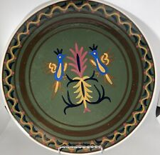 Keramikos Hand Painted Plate 84 Signed Athens Greece Folk Art Style Pottery picture