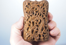 Antique Japanese carved dragon pocket case for cigarette roling paper picture