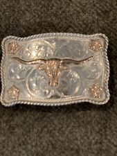 On Sale @@Vintage Chet Vogt Silver With 10k Gold Overlays Buckle picture