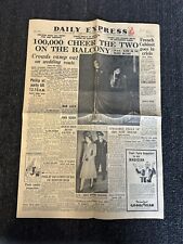 Daily Express Newspaper November 20, 1947 Princess Elizabeth Wedding Royal picture