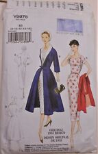 UNCUT Vogue Vintage Reproduction Pattern V8875 Dress/ Coat 1955 Original Sz 8-16 picture