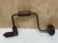 Vintage Bit Brace Hand Drill Universal Jaws Antique Carpentry Woodworking Tool picture