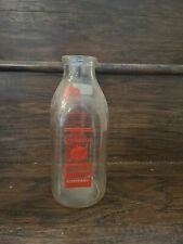 Carnation Milk Vintage Half Pint Glass Bottle is 5.5” Decor Farm Cottage Core picture