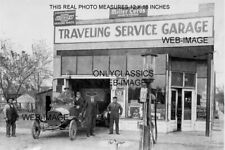 1925 CHEVROLET SERVICE GARAGE AUTO DEALER 12X18 PHOTO GAS PUMP TRAVELING SIGN picture