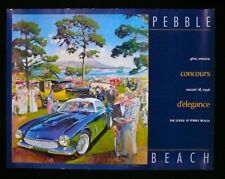 SIGNED #52/75 1996 Pebble Beach Concours Poster 1956 ZAGATO FERRARI 250 GT LWB picture
