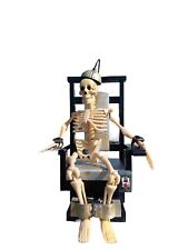 Gemmy Joltin Jack Animated Skeleton In Electric Chair Halloween Decoration Prop picture