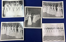1950s Railroad Women's Society Formal Ball Photo Lot Cat Eye Glasses Gowns Flag picture