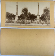 Paris, Place du Châtelet, Fontaine du Palmier, vintage albumen print, circa 1870, S picture