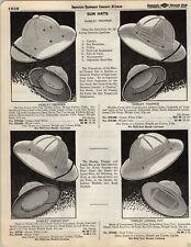 1935 PAPER AD The Hawley Tropper Jungle Sun Hat 4 Models picture