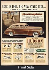 HUDSON 1941 Six De Luxe Auto Car Ad White Wall Tires MERCURY 8 Ad on Back Side picture