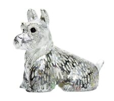 CHRISTOFLE France Silver Plate Pierced Scottish Terrier Dog Miniature Figurine picture