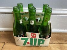7-Up 6 Pack/Carton Bubble Girl Swimsuit Duraglass Green Bottle Wisconsin/Chicago picture
