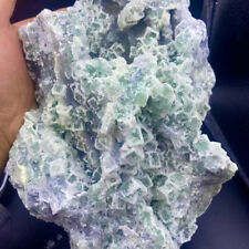 6.35LB Rare Transparent Green Cube Fluorite Mineral Crystal Specimen/China picture