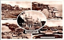 Vintage RPPC Brighton 210. The Palace Pier. The Pavilion, Sunken Gardens  picture
