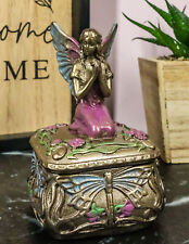 Ebros Art Nouveau Dragonfly Whisperer Fairy Fae Secret Jewelry Box 3.5