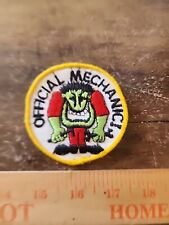 Vintage Official Mechanic Yellow Sew On Patch  picture